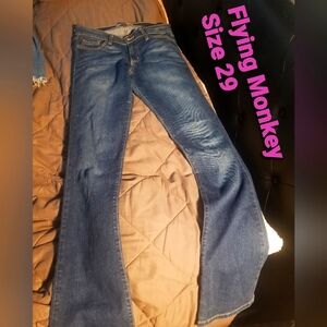 Flying Monkey Women's Dark Blue Flare Jeans